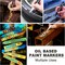 Paint Pens Paint Markers, 20 Colors Oil-Based Waterproof Marker Pen Set, Never Fade Quick Dry and Permanent, Works on Rocks Painting, Wood, Fabric, Plastic, Canvas, Glass, Mugs